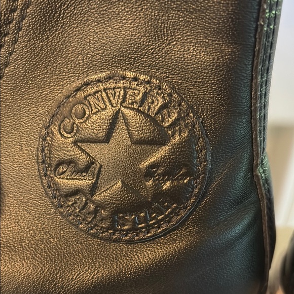 Converse Black Leather High Top Sneakers - Picture 3 of 6